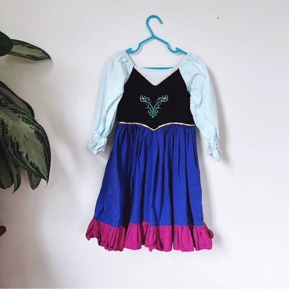 Handmade Anna Disney Frozen Dress and Cape - 4T - Picture 2 of 5